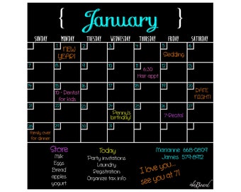 Family Calendar, Dry Erase Calendar, Office Calendar