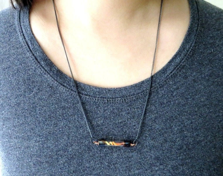 Fuse Tube Necklace Glass Tube Jewelry Industrial Filament Hot
