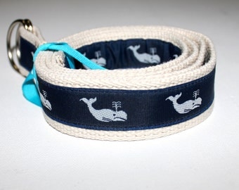 Children's/Teen/Adult Adjustable Preppy Whale Belt Multiple Color Options-1.25" Wide