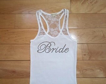 Bride Tank . Custom Bride Tank Top. Bride Lace Tank . Bride Tank Top . Bride Gift