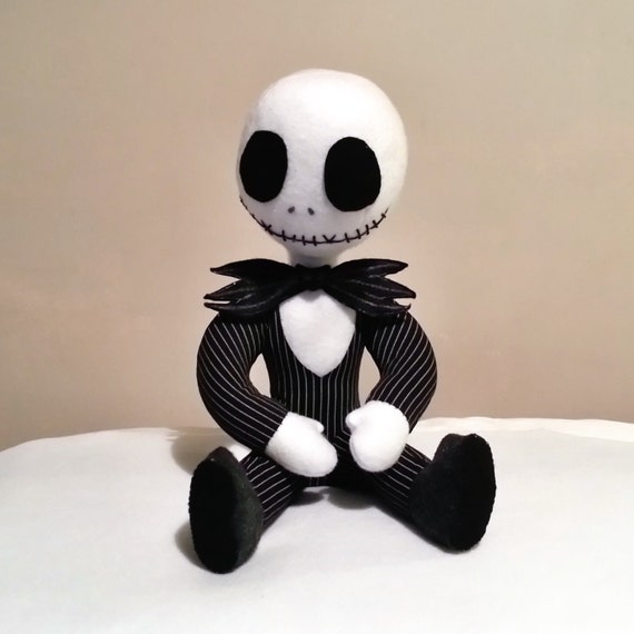 Handmade Plush Doll Jack Skellington by MoodyVoodies on Etsy