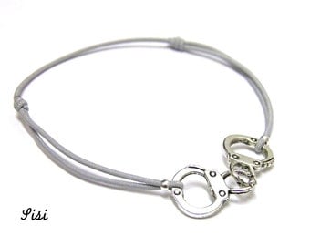 Bracelet grey handcuff