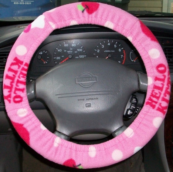 Hello Kitty steering wheel cover by CarolsCustomCovers on Etsy