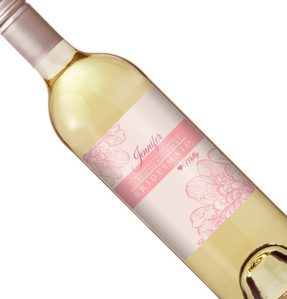 5 - Will You Be My Bridesmaid Wine Label - Wedding Wine Label - Custom Wine Label - Wedding Wine Bottle Label - Wine Labels for Bridesmaids Il_570xn