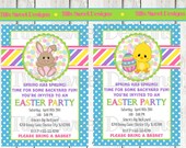 Easter Party Invitation - - Bunny - Chic - Printable - Custom Il_170x135