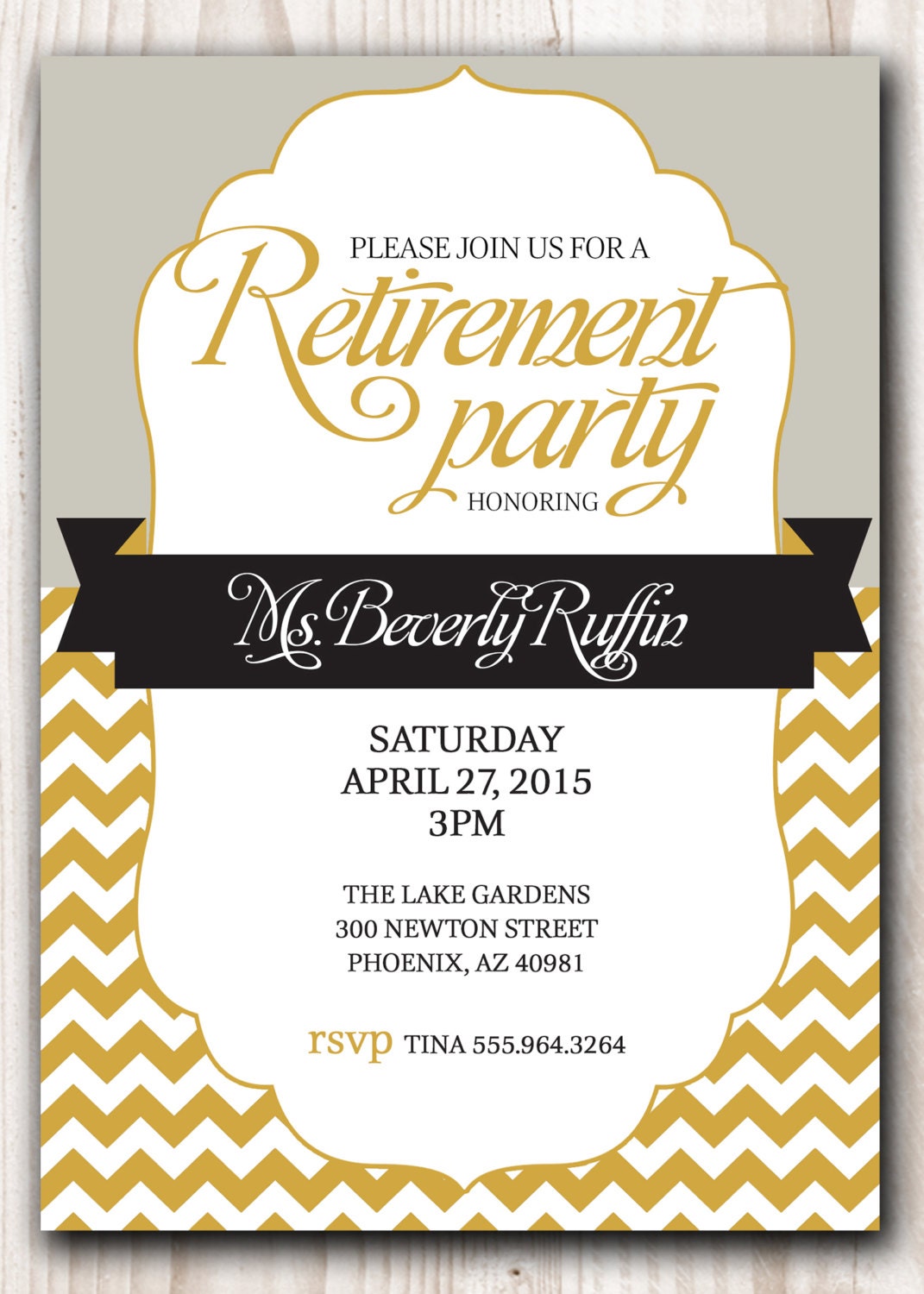Retirement Party Invitation Template Free 3