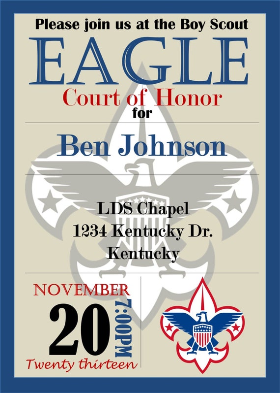 Eagle Scout Court of Honor Invitation by StephsDigitalDoodles