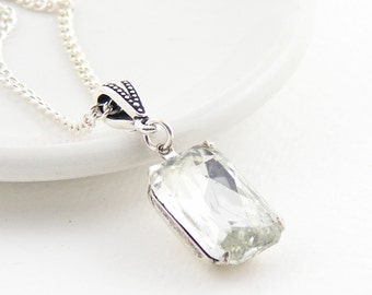Vintage Swarovski Crystal Necklace, Handmade Vintage Style Jewellery