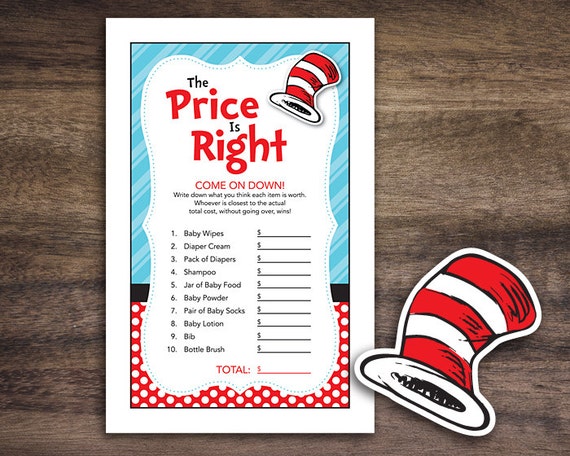 Instant Download Dr. Seuss Baby Shower Games by ...