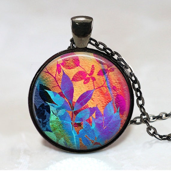 Items similar to Summer's Promise -Abstract Art Jewelry- Pendant With ...