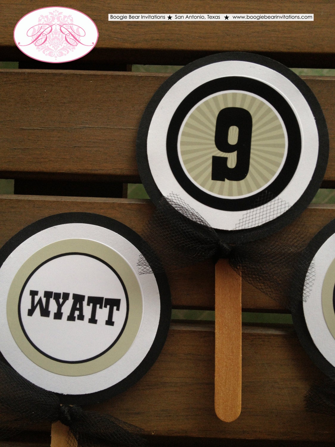 Deer Hunting Party Cupcake Toppers Birthday Buck Boy Girl 1st