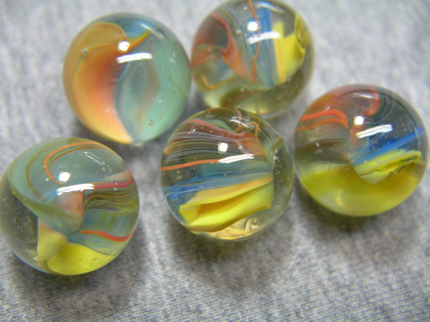 Rare Set Marble King Pastel Sparkler Cat Eyes Marbles