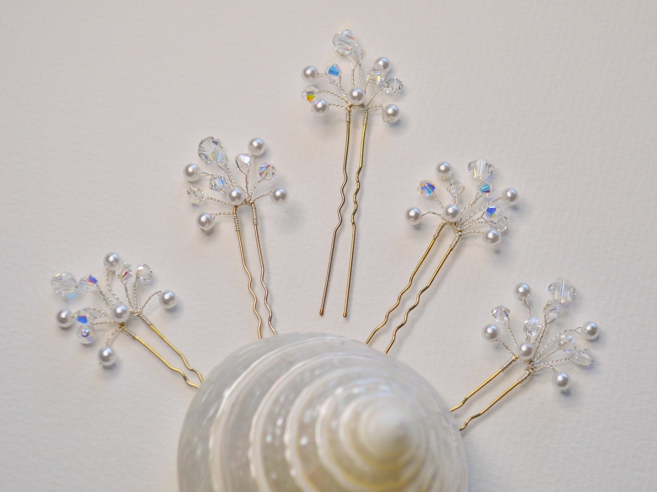 Customised Crystal Hair PinsSwarovski Bridal Hair Pins