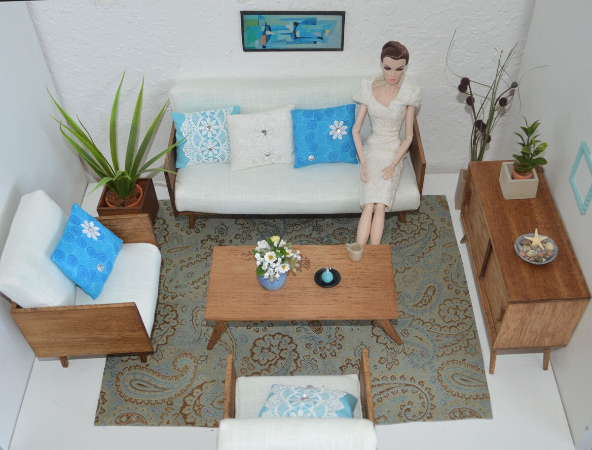 1/6 scale furniture_miniature living room diorama _mid