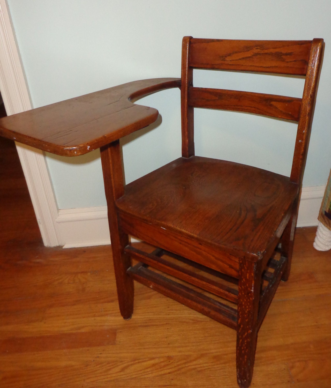 Old Oak Desk Chair Swivel Adjustable Vintage Oak Desk Library Or