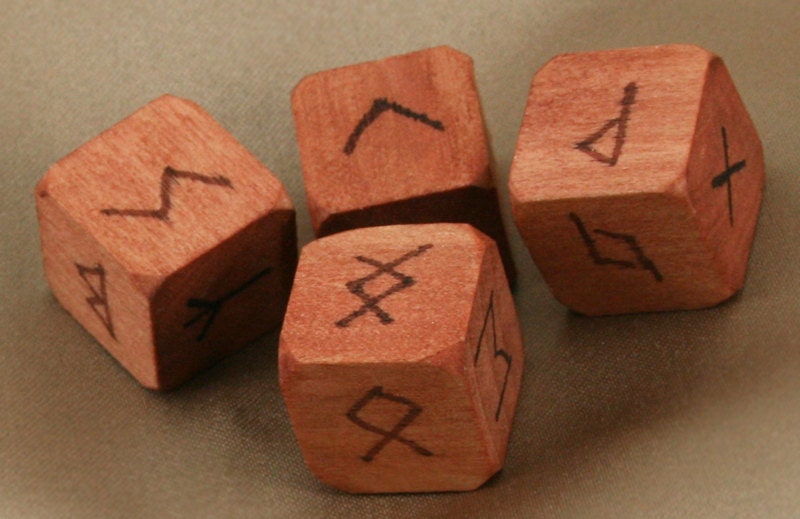 Divination Rune Cubes with traditional Celtic Runes