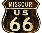 Route 66 Missouri Distressed Wall Decal #40915