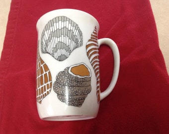 Fitz and Floyd FF Vintage Coquille Seashell Mug Nautical Beach