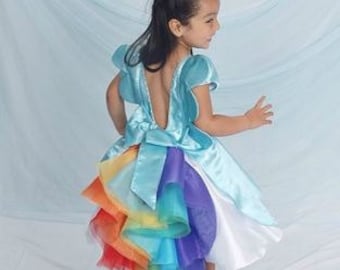Rainbow Dash Dress, My Little Pony Inspired Theme Beautiful Dress