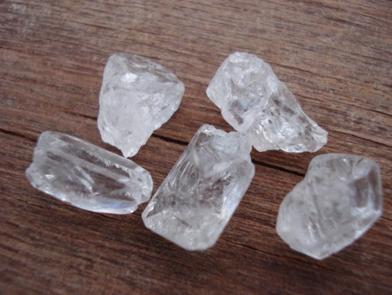 Rough White Topaz 5 Raw Uncut Gems Genuine Raw White Topaz