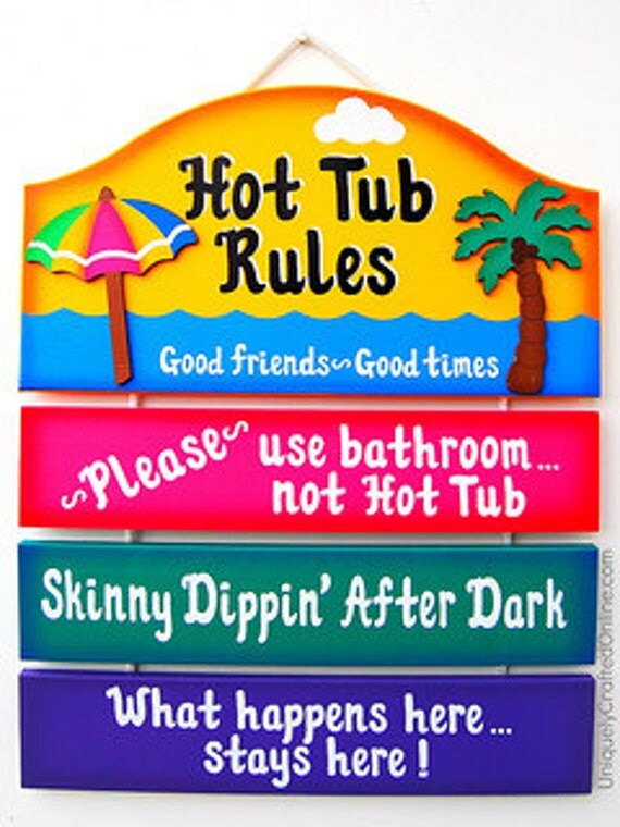 outdoor hot tub sign funny wooden sign