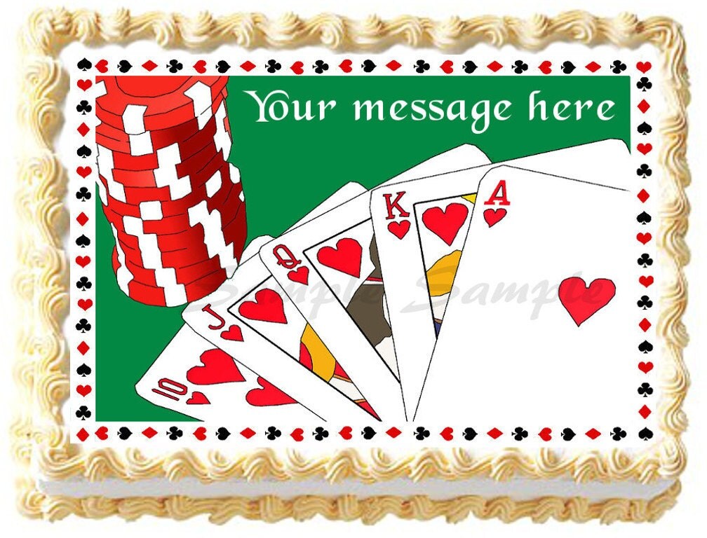 Edible casino cake toppers