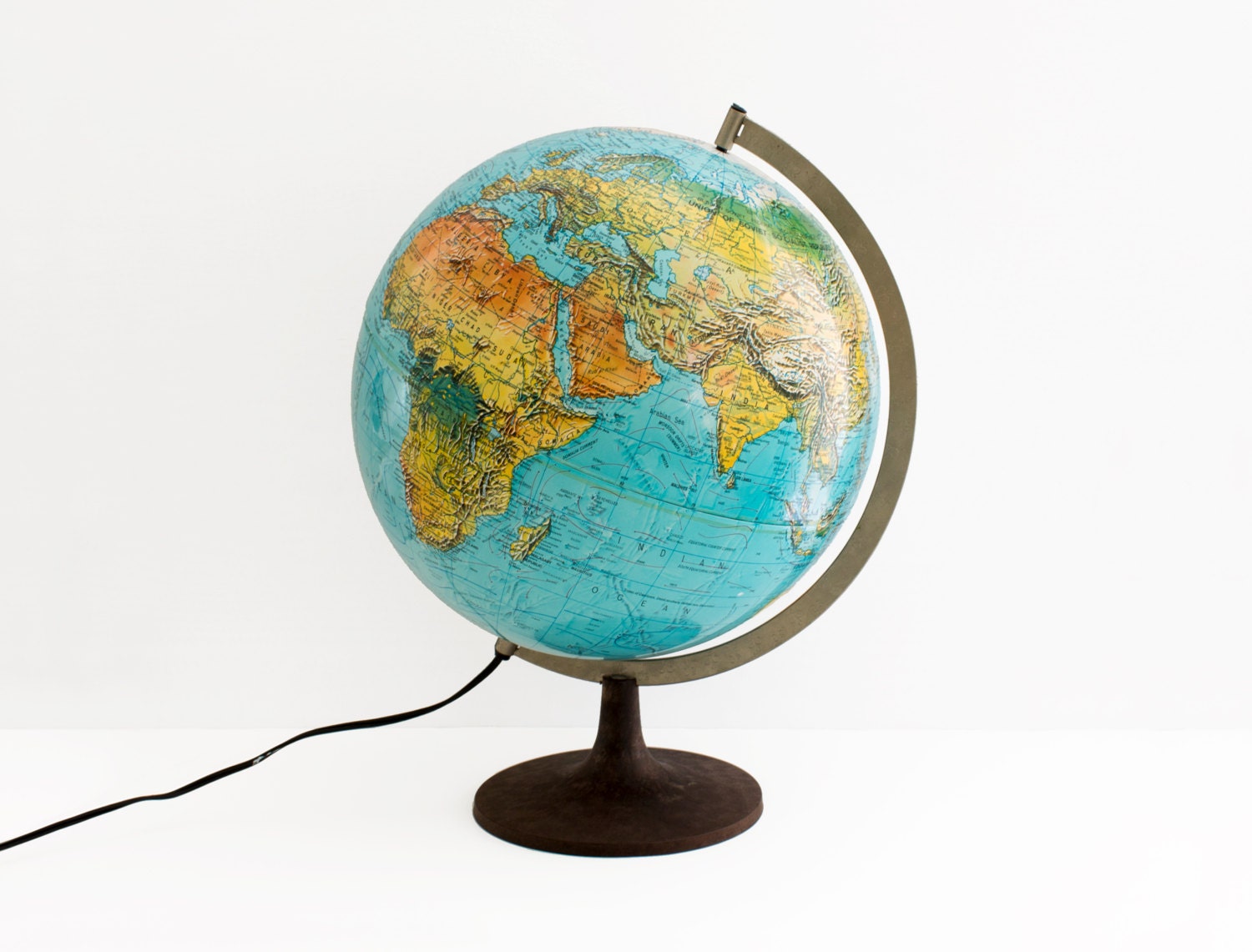 World Globe Lamp 12in Vintage Repurposed Travel Nursery   Il Fullxfull.530846116 G2fw 