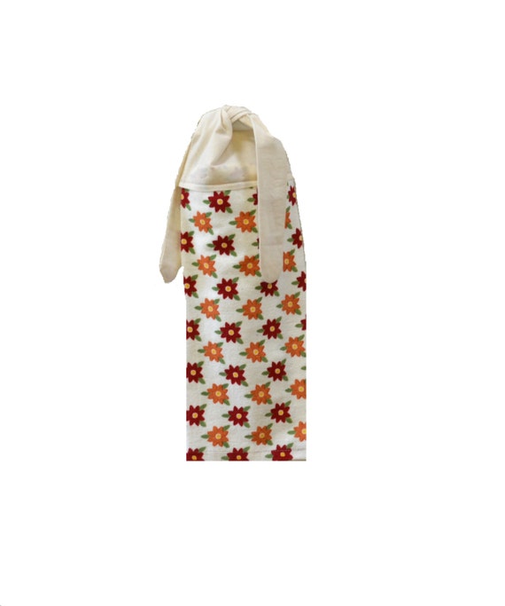 Flower Dish Towel Kitchen Hand Towel Tie On by