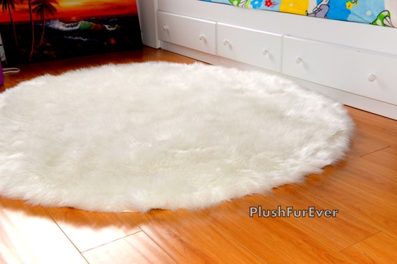 Kunstfell teppich runde luxus plüsch neue hochflor von plushfurever