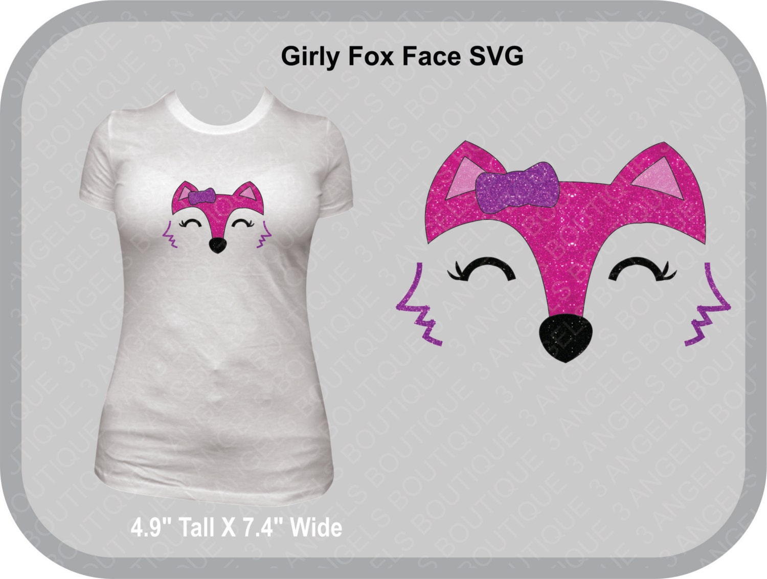 Download Girly Fox Face SVG Cutter Design INSTANT DOWNLOAD