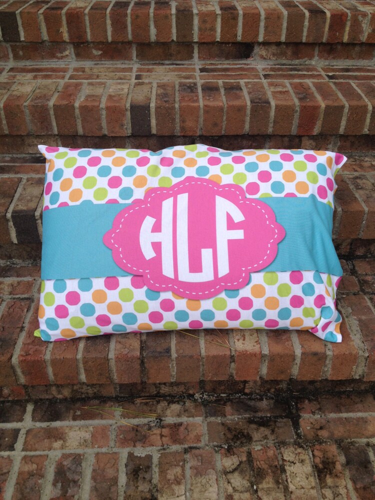 Personalized Pillowcase monogram bedding by YourStyleStudio