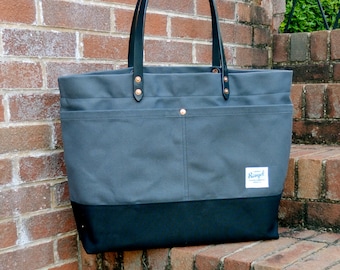 Waxed Canvas/Leather Bags Totes & Luggage by RiegelGoodsCompany