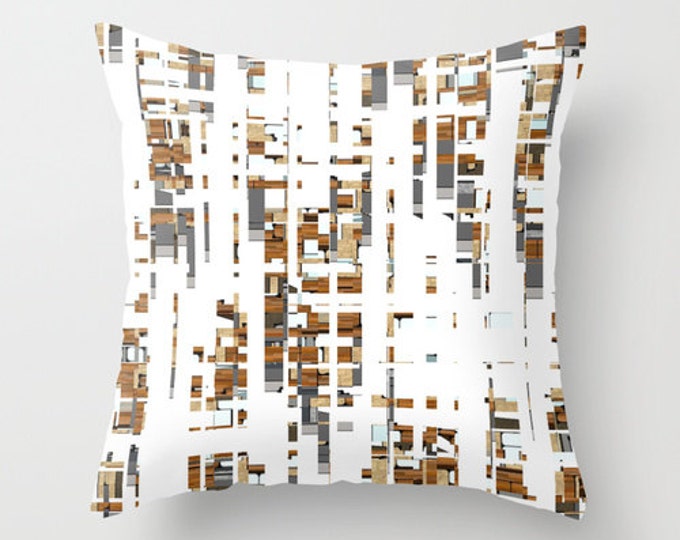 Contempory Chaos IV, Pillow Cover,16x16,18x18,20x20 home decoration, brown,white,grey, graphics, modern design, home decor, interior design