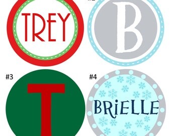 Popular items for christmas name tag on Etsy
