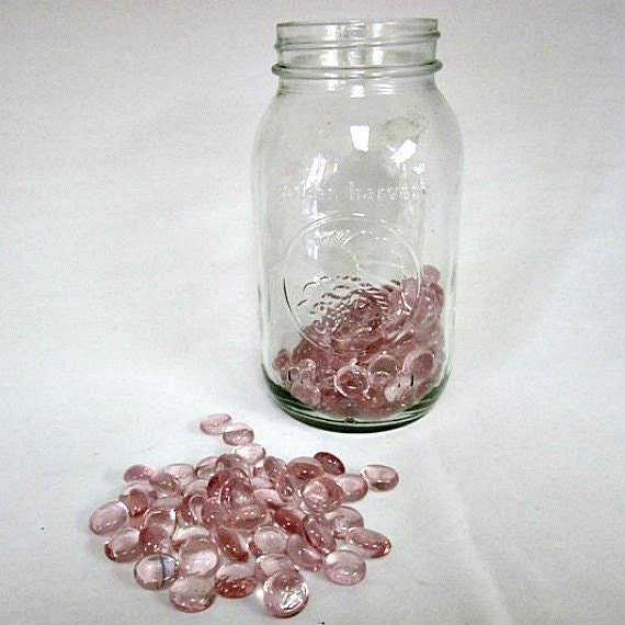 25 Mini Pink Blush Glass Gems Glass Cabochons Glass by GlassSupply