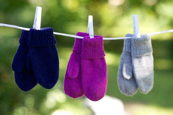 Hand knitted baby/child merino wool mittens /Toddler mittens/Children/baby wool gloves/Knitted mittens for children,toddler/for boy,for girl