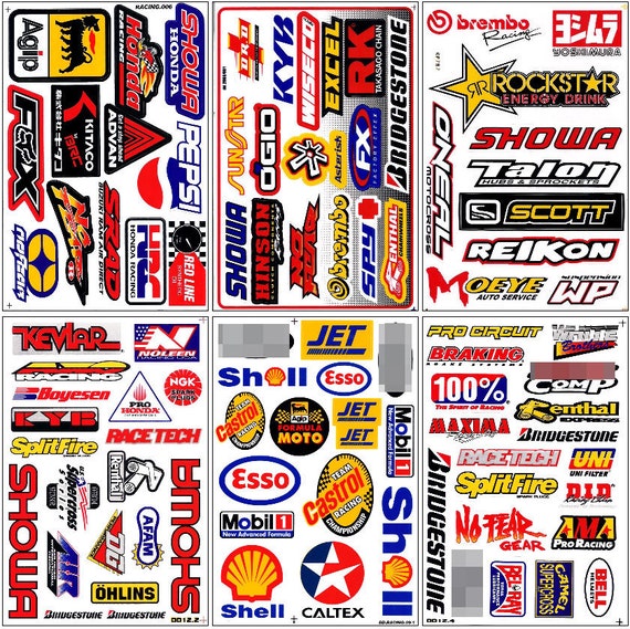 Items similar to Graphic Racing Sticker Decal Motocross ATV Dirt 6 ...