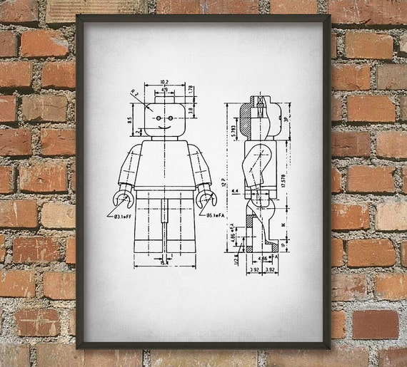 Lego Patent Wall Art Poster 4 by QuantumPrints on Etsy