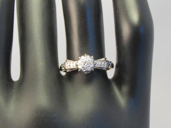 Vintage Diamond Art Deco Engagement Ring or Everyday by Ringtique