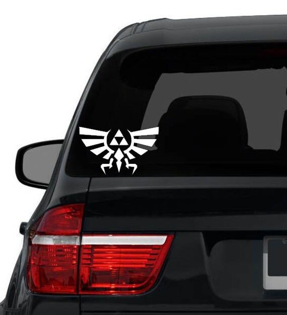 Zelda triforce car decal by VinylsaurusRex on Etsy