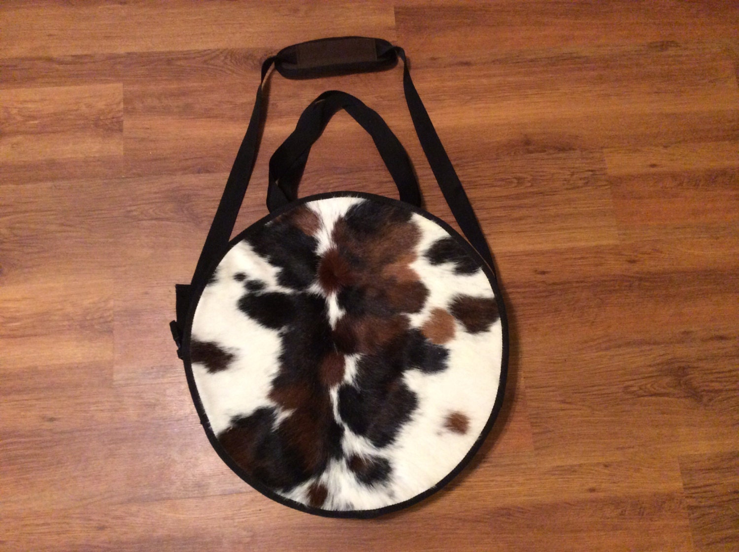 Hair on cowhide team roping rope bag by Customcowhide on Etsy