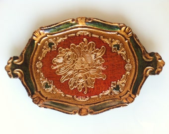 Florentia Tray hand crafted in Italy. Perfect for display or use as a decorative item! One of a kind!!