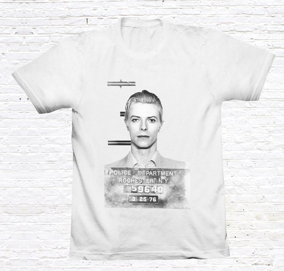 david bowie mug shot tshirt