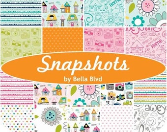 Snapshots by Riley Blake Designs 10" Layer Cake Stackers 100% Designer Cotton by Bella Blvd 10-4070-18