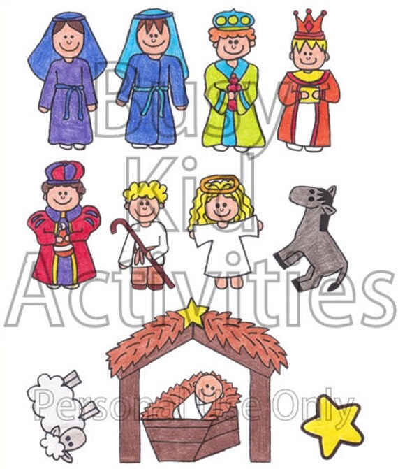 Make Your Own Nativity Felt Pieces Nativity Printable DIY