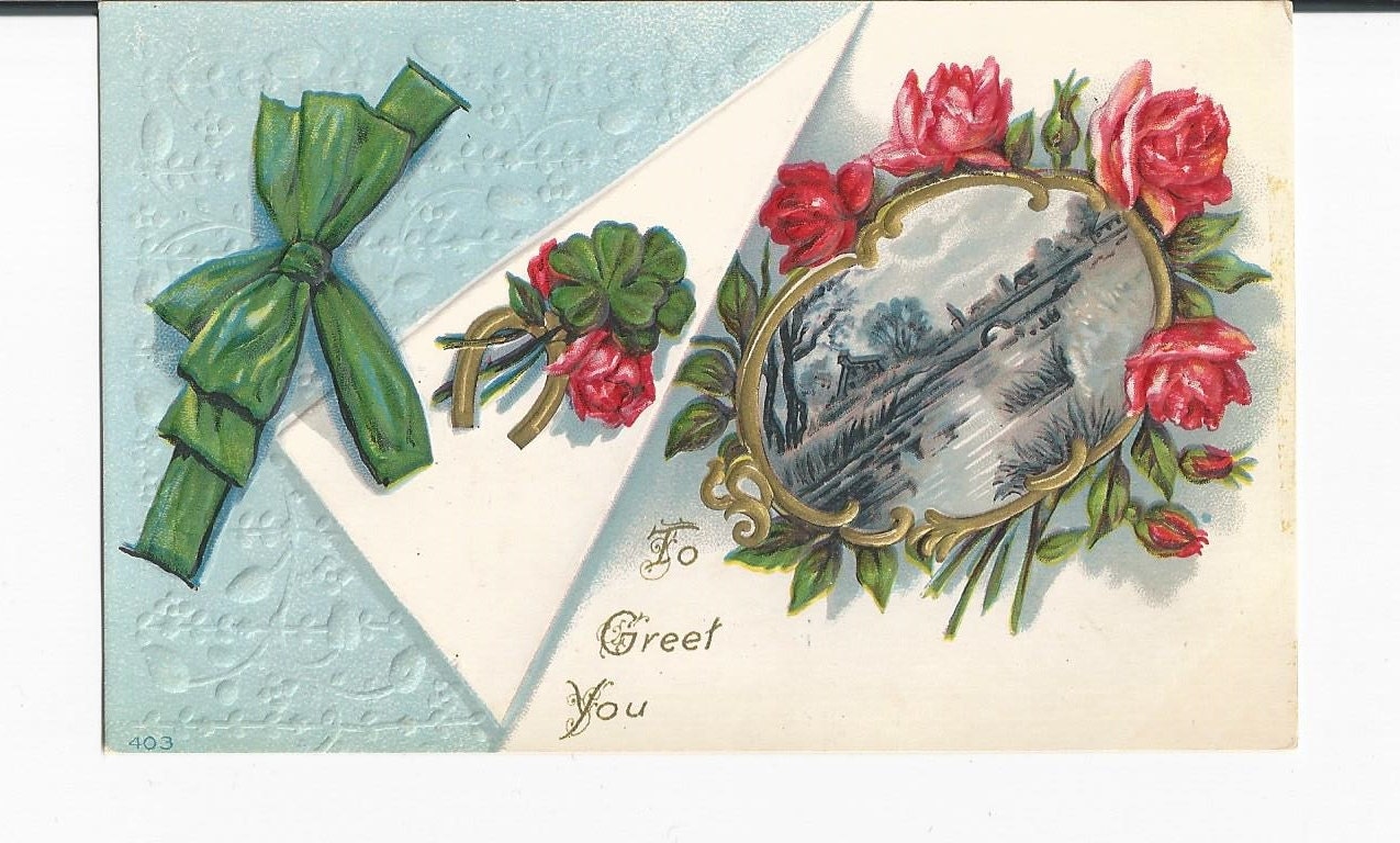 1910'S Beautiful Vintage Embossed Postcard To