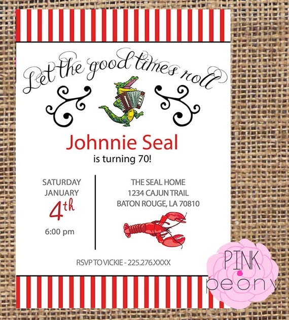 Cajun Themed Party Invitations 7