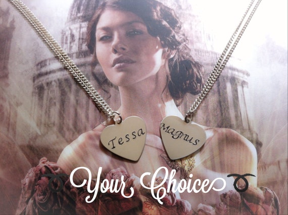 The Infernal Devices Necklace - Your Choice: Tessa Gray or Magnus Bane
