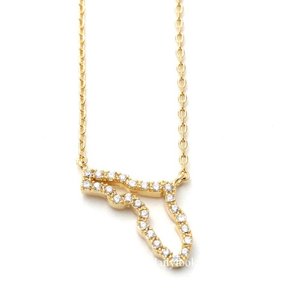 cz florida necklace florida necklace florida state by DailyLook