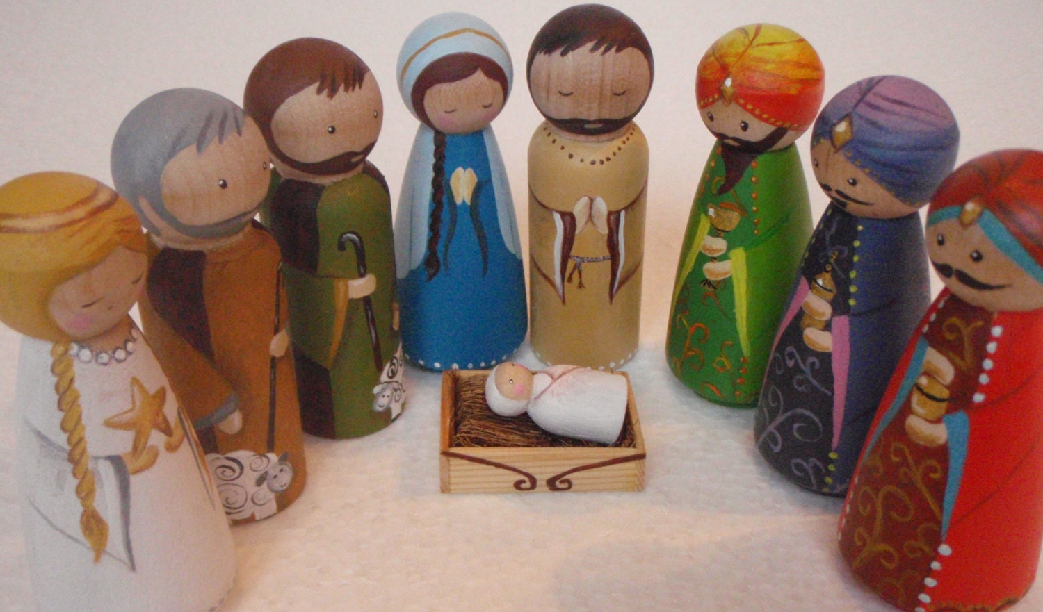 Wooden peg dolls